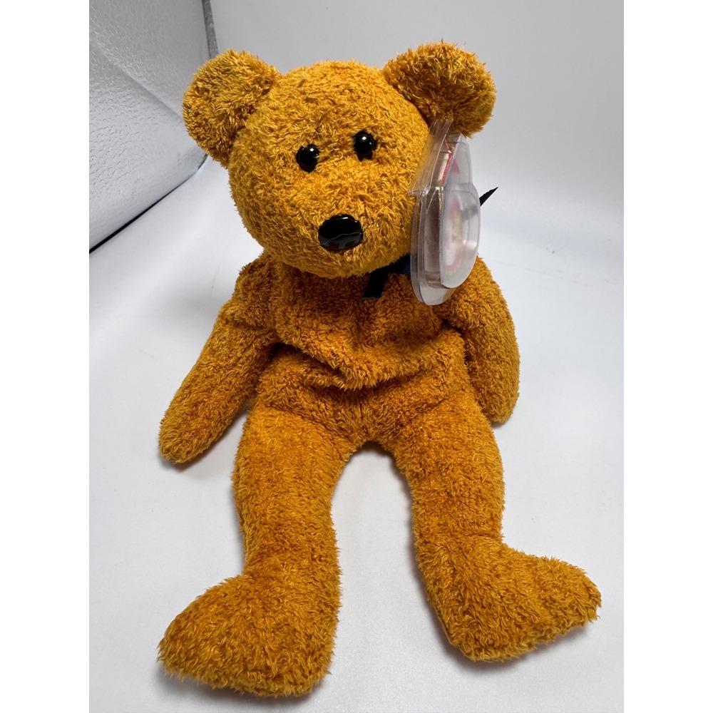 Ty Beanie Baby Fuzz the Bear 1998 Shaggy Plush Collectible with Tags 4237